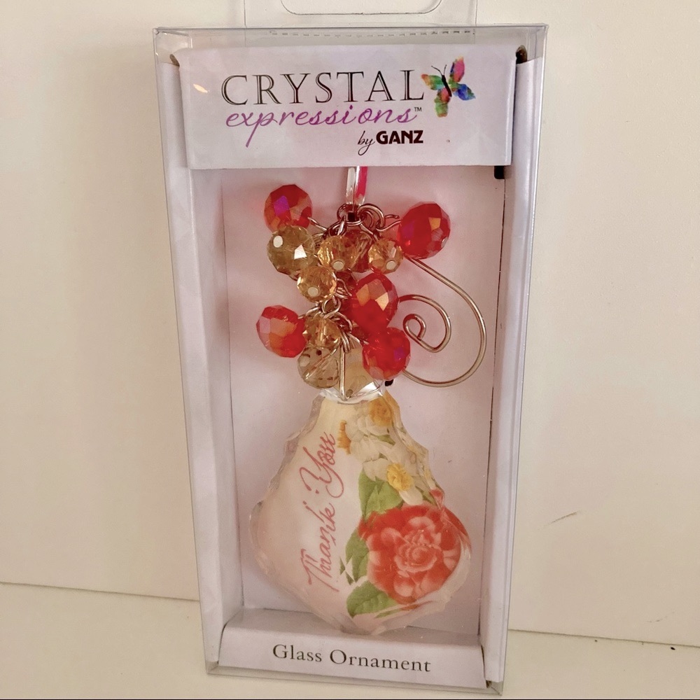 Gantz Crystal Expressions Inspirational Glass Ornament “Thank You”